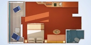 carnival glory privilège avec balcon plan 