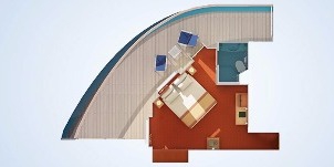 carnival glory privilège vista avec balcon plan 