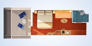 carnival glory vers l'arrière poupe avec balcon étendu plan