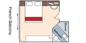 Croisière AMA AmaWaterways AmaKristina Catégorie CB Balcon français plan