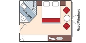 Croisière AMA AmaWaterways AmaMora Catégorie E Vue mer plan