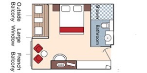 Croisière AMA AmaWaterways AmaSiena Catégorie BB Cabine Plan