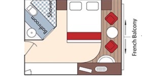 Croisière AMA AmaWaterways AmaSiena Catégorie CA Cabine Plan