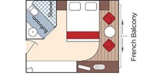 Croisière AMA AmaWaterways AmaSonata Catégorie C Balcon français plan