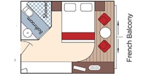 Croisière AMA AmaWaterways AmaVenita Catégorie C Balcon français plan