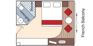 Croisière AMA AmaWaterways AmaVerde Catégorie C Balcon français plan