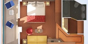 Croisière Carnival Conquest suite océan plan