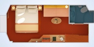 Croisière Carnival Conquest vue mer plan