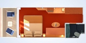 Croisière CCL Carnival Legend Cabine Balcon Plan