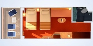 Croisière CCL Carnival Pride balcon étendu