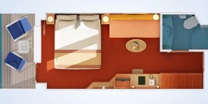 Croisière CCL Carnival Sunrise balcon plan