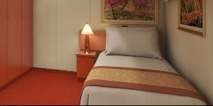 Croisière CCL Carnival Sunrise intérieure couchette supérieure inférieure cabine