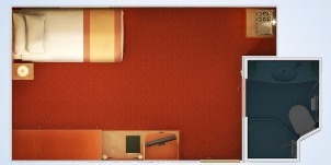 Croisière CCL Carnival Sunrise intérieure couchette supérieure inférieure plan