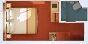 Croisière CCL Carnival Sunrise intérieure fenêtre panoramique vue passerelle plan