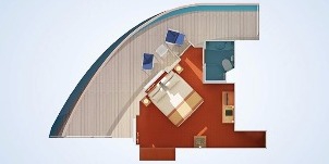 Croisière CCL Carnival Sunrise privilège Vista avec balcon plan