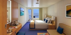 Croisière Ccl Carnival Vista Cabine Balcon Étendu Vers L'arrière 