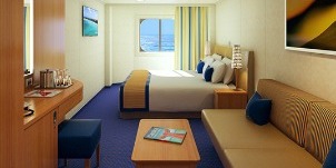 Croisière CCL Carnival Vista vue mer cabine