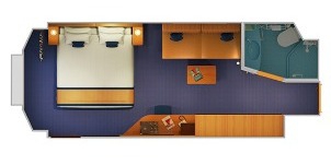 Croisière CCL Carnival Vista vue mer obstruée plan