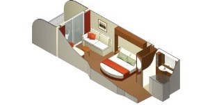 Croisière CEL Celebrity Equinox Véranda Sunset PLan