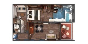 Croisière NCL Norwegian Cruise Line Jade Suite familiale avec 2 chambres et balcon plan