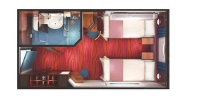 Croisière NCL Norwegian Cruise Line Jade Vue mer avec hublot plan