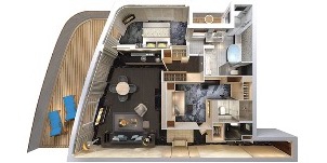 Croisière NCL Norwegian Cruise Line Joy The Haven suite du propriétaire de luxe avec grand balcon