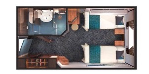 Croisière NCL Norwegian Cruise Line Pearl Vue mer familiale avec fenêtre panoramique plan