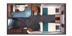 Croisière NCL Norwegian Cruise Line Pearl Cabine Vue mer avec hublot plan