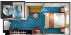 Croisière NCL Norwegian Cruise Line Sky Cabine intérieure plan