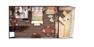 Croisière NCL Norwegian Cruise Line Star Suite Penthouse avec grand balcon plan