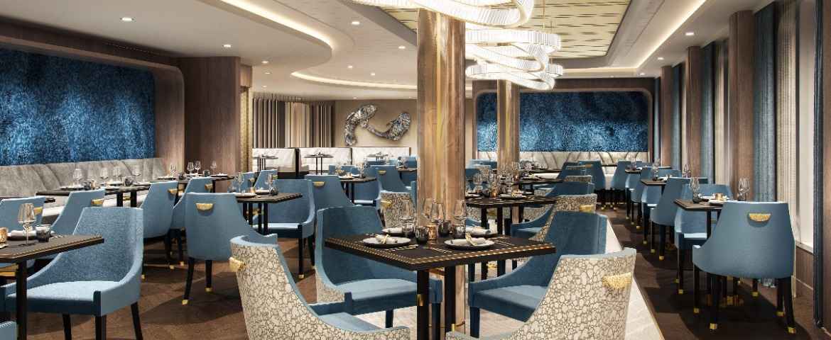 NCL Norwegian Encore Restaurant Ocean Blue