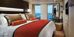 Croisière NCL Norwegian Encore The Haven penthouse face à l’arrière (poupe) avec balcon