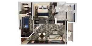 Croisière NCL Norwegian Encore The Haven Villa Familiale avec 2 chambres et balcon 