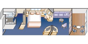 Croisière PCL Princess Coral Mini-suite Plan
