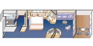 Croisière PCL Princess Cruises Caribbean Mini-suite Classe Club Plan