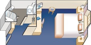 Croisière PCL Princess Cruises Caribbean Vue Mer Obstruée Plan