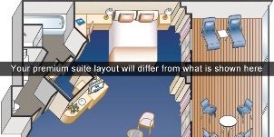 Croisière PCL Princess Cruises Crown Suite Vista Plan