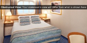 Croisière PCL Princess Grand adaptée avec vue mer obstruée