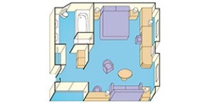 Croisière PCL Princess Grand suite avec fenêtre