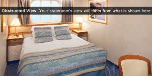 Croisière PCL Princess Grand vue mer obstruée