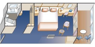 Croisière PCL Princess Majestic balcon avec vue obstruée