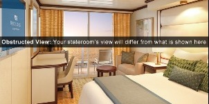 Croisière PCL Princess Regal de luxe avec balcon avec vue obstruée