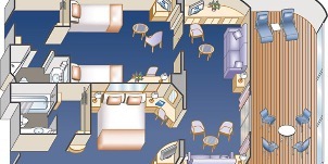 Croisière PCL Princess Ruby suite Familiale Plan