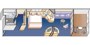 Croisière PCL Princess Sapphire Mini-suite Classe Club Plan