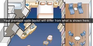 Croisière PCL Princess Sapphire Suite de L'Armateur Plan