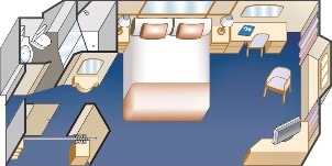 Croisière PCL Princess Sun Vue Mer Obstruée Plan