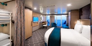 Croisière RCI Royal Caribbean Harmony of the Seas Vue mer ultra spacieuse avec long balcon