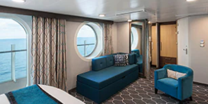 Croisière RCI Royal Caribbean Wonder of the Seas Vue mer ultra spacieuse avec grand balcon