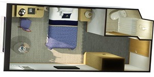 Cunard Cruise Line Croisière Queen Elizabeth Cabine britannia vue mer occupation simple