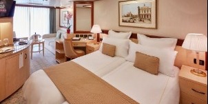 Cunard Cruise Line Croisière Queen Elizabeth Cabine suite princess